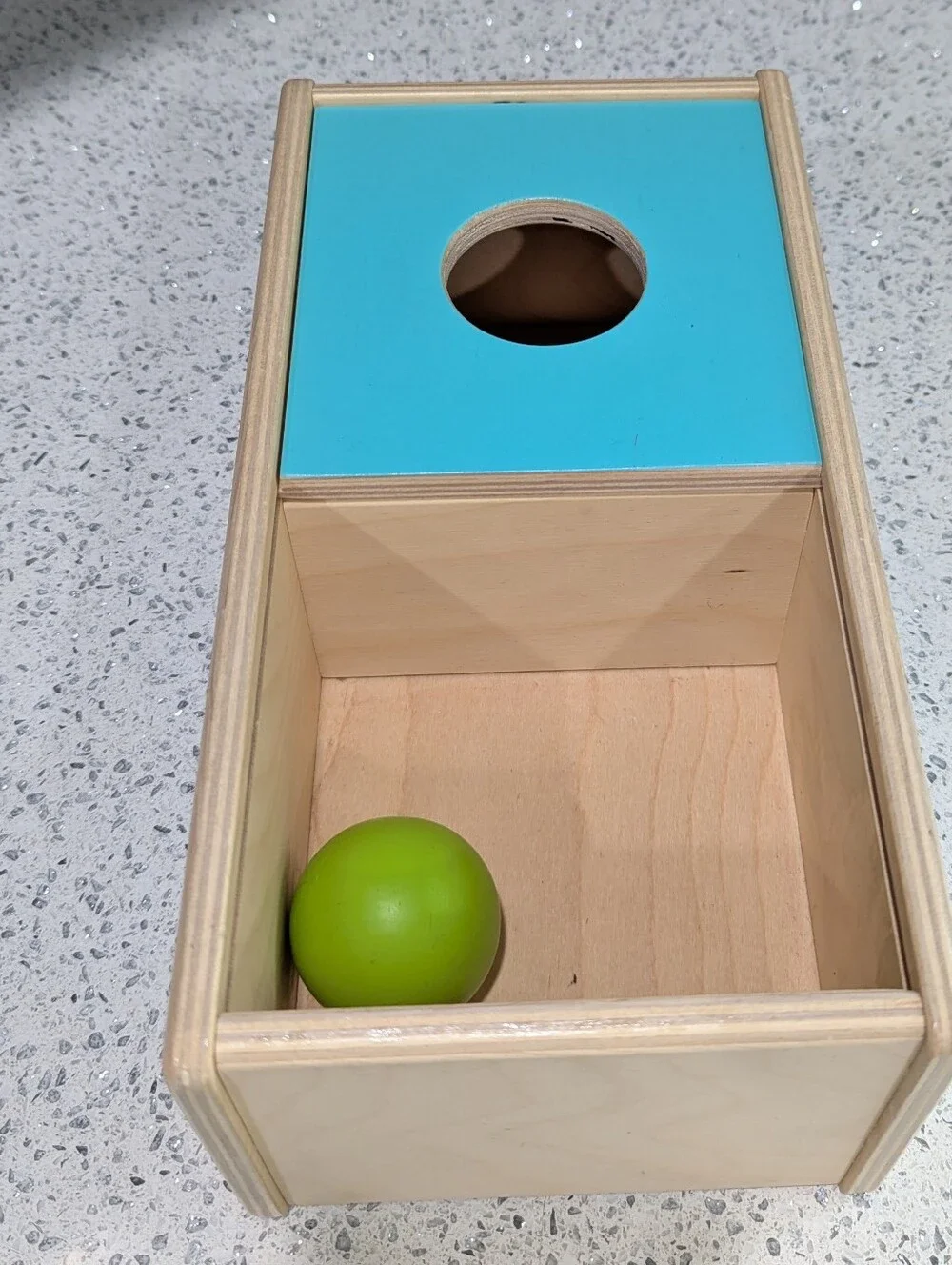 Lovevery Sliding Top Drop Box Wooden Ball Montessori First Birthday Thinker Kit